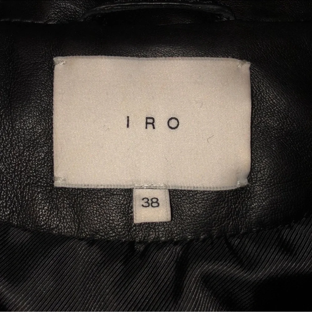 IRO Leather Quilted Jacket — Like new — Black - Picture 3 of 3